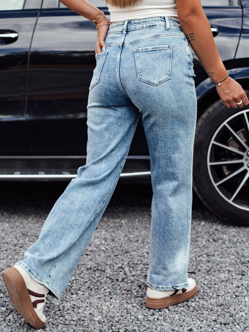 Spodnie jeansowe damskie JEANFLOW baggy jasnoniebieskie Dstreet UY2227