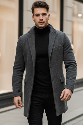 Płaszcz męski szary Dstreet CX0441