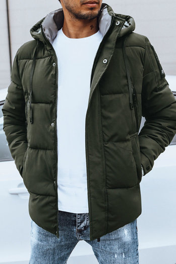 Zimowa pikowana kurtka męska zielona Dstreet TX4459