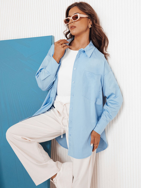 Koszula damska oversize AISMEE błękitna Dstreet DY0423