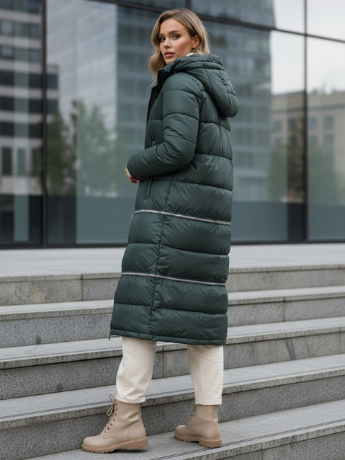 Kurtka damska zimowa długa zielona Dstreet TY5138
