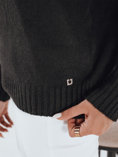 Sweter damski półgolf czarny Dstreet MY2533