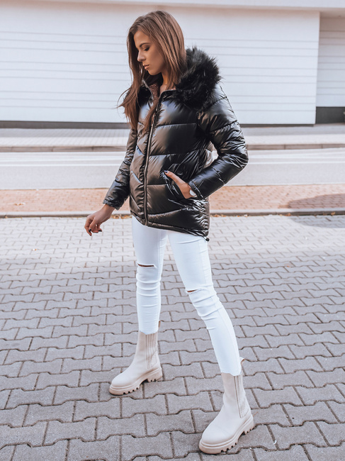 Kurtka zimowa damska pikowana PAGET czarna Dstreet TY2401