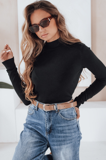 Damski sweter półgolf TARLENA czarny Dstreet MY2483