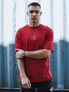 T-shirt męski z nadrukiem bordowy Dstreet RX5522