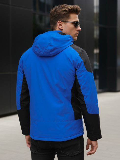 Kurtka męska zimowa z kapturem niebieska Dstreet TX5122