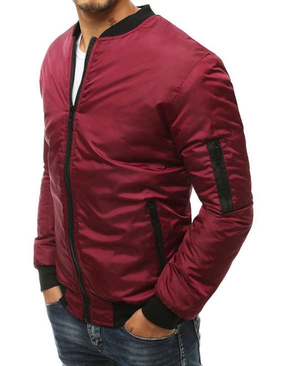 Kurtka męska bomber jacket bordowa Dstreet TX3406