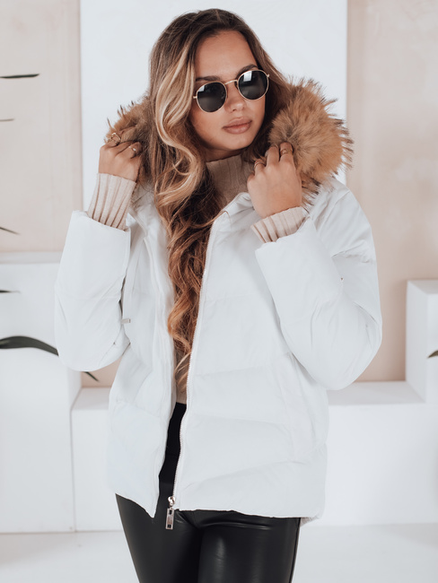 Kurtka zimowa damska pikowana biała Dstreet TY5127