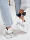Sneakersy damskie na wysokiej platformie BEASTAR białe Dstreet ZY0830