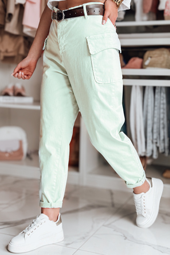 Spodnie damskie baggy GOTRENDI miętowe Dstreet UY2528