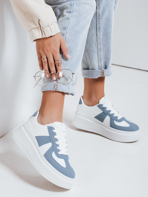 Sneakersy damskie na platformie MODNIKKI niebieskie Dstreet ZY1003
