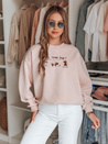 Bluza damska oversize z jamnikami JAMNIKOVE różowa Dstreet BY1497