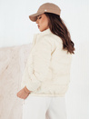 Kurtka przejściowa damska pikowana SALECA ecru Dstreet TY4252
