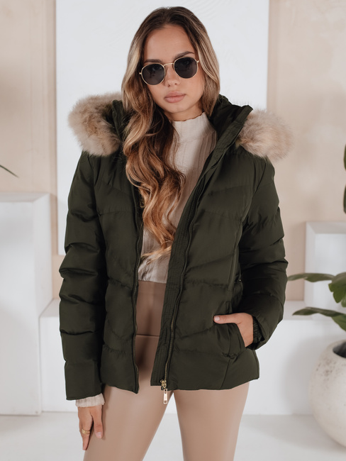 Kurtka zimowa damska pikowana zielona Dstreet TY5133
