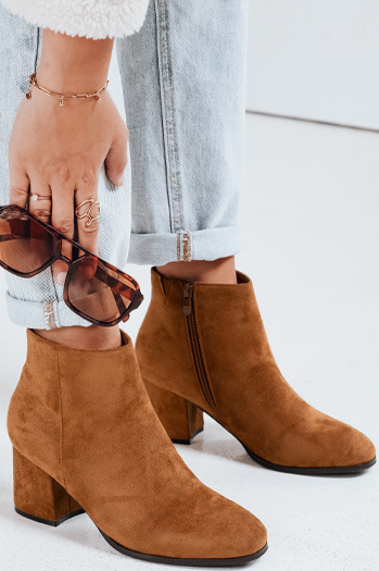 Botki damskie LORNE kamelowe Dstreet ZY0434