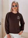 Bluza damska oversize z haftem CHERSOFT brązowa Dstreet BY1401