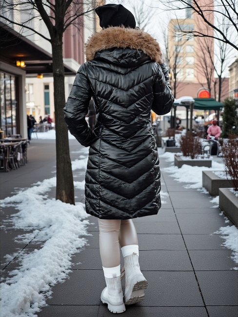 Kurtka zimowa damska pikowana BELLATRIX czarna Dstreet TY4581