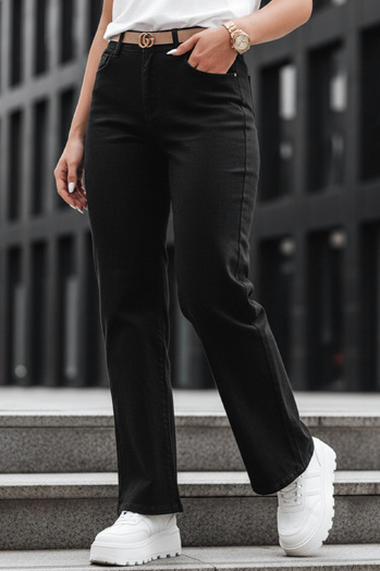Spodnie damskie jeansowe wide leg DELUSSIA czarne Dstreet UY2669