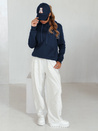Bluza damska BASIC z kapturem granatowa BY0561