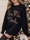 Sweter damski one size MIU MIU z napsiem czarny Dstreet MY2347