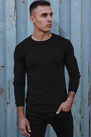 Sweter męski klasyczny czarny Dstreet WX2226