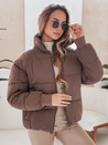 Kurtka damska zimowa krótka pikowana VIBEGIRL ciemnobeżowa Dstreet TY4945