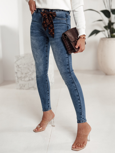 Spodnie damskie LEVILTI jeansowe niebieskie Dstreet UY2199