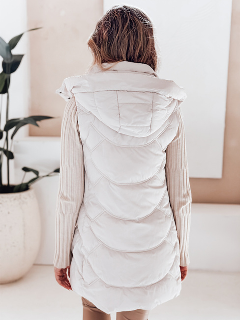 Kamizelka damska ocieplana pikowana jasnoszara Dstreet TY5102