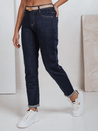 Jeansy damskie mom fit granatoweDstreet UY2781