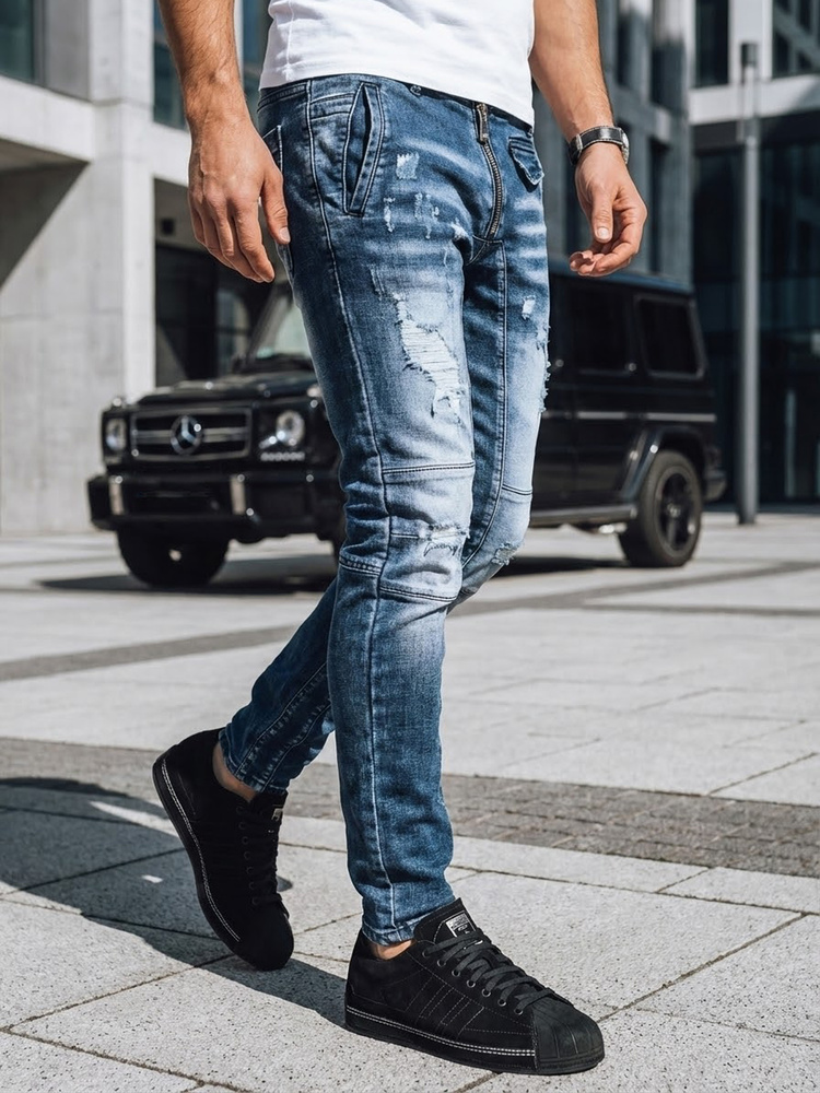 Trendové granátové džínsy