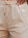 Spodnie damskie dresowe welurowe jasnobrzoskwiniowe Dstreet UY2840