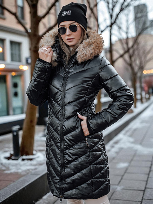 Kurtka zimowa damska pikowana BELLATRIX czarna Dstreet TY4581