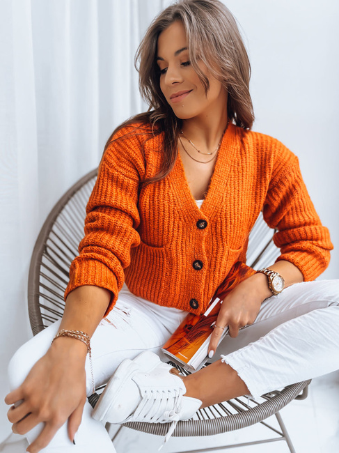 Sweter damski SISTERS pomarańczowy Dstreet MY1961