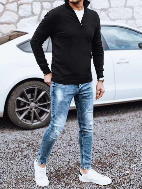 Sweter męski czarny Dstreet WX1894