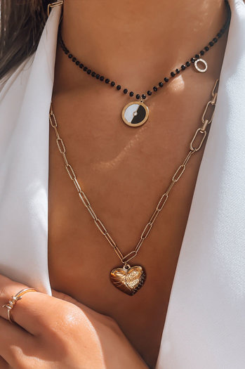 Naszyjnik SAHARUN czarny Dstreet IY0064