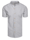 Koszula męska z krótkim rękawem szara Dstreet KX1049