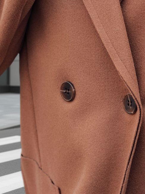 Płaszcz damski oversize LINNORE długi kamelowy Dstreet NY0703