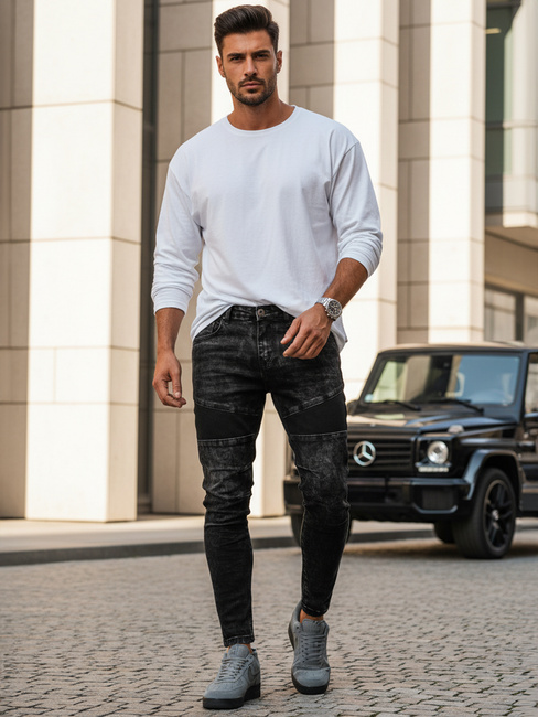 Spodnie męskie jeansowe czarne Dstreet UX3939