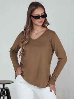 Bluzka damska oversize VAVLSTYLES gładka kamelowa Dstreet RY2686_3