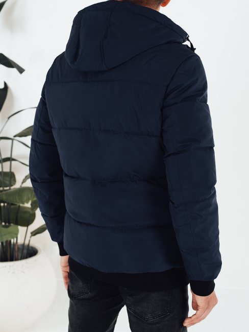 Kurtka męska zimowa z kapturem granatowa Dstreet TX5086
