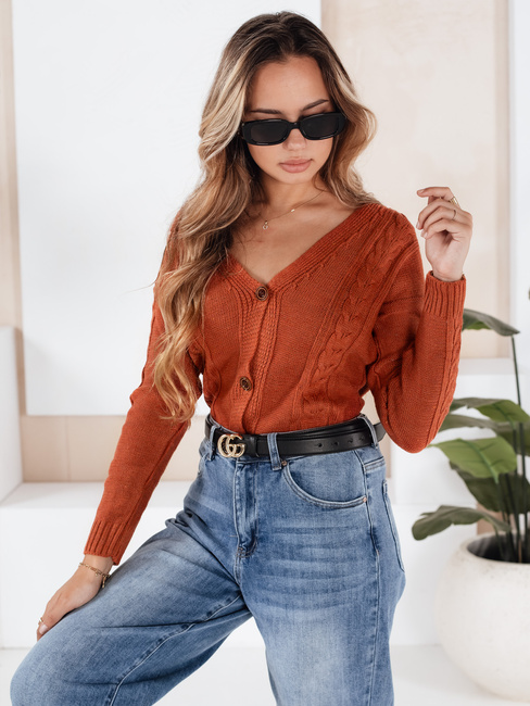 Sweter damski MELANIA ceglany Dstreet MY1651