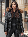 Kurtka zimowa damska z futerkiem LANE czarna Dstreet TY4515z