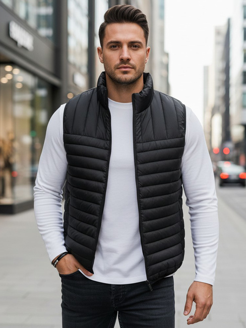 Kamizelka męska pikowana czarna Dstreet TX5084