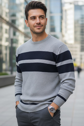 Sweter męski szary Dstreet WX2331