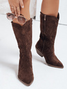 Kowbojki damskie zamszowe brązowe Dstreet ZY1160