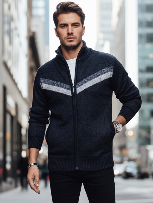 Sweter męski rozpinany granatowy Dstreet WX2259z