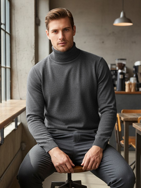 Golf męski jasnoszary Dstreet WX2359