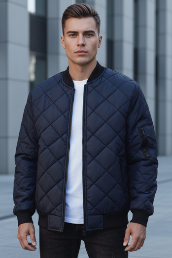 Kurtka męska pikowana bomber jacket granatowa TX2217