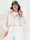 Kurtka przejściowa damska z kapturem GRAUS ecru Dstreet TY4220