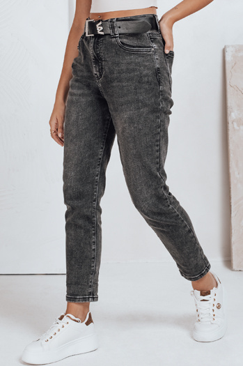 Jeansy damskie mom fit czarne Dstreet UY2740